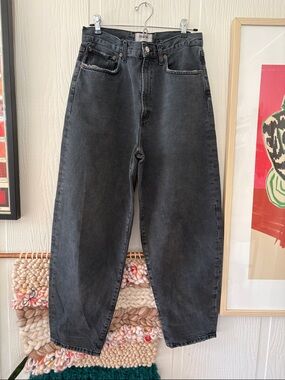 Agolde Black Washed Balloon Jeans